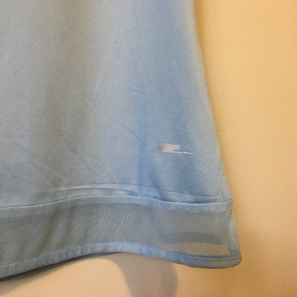 Crane Pale Sky Blue Mesh Hem Workout Tank - Picture 5 of 15